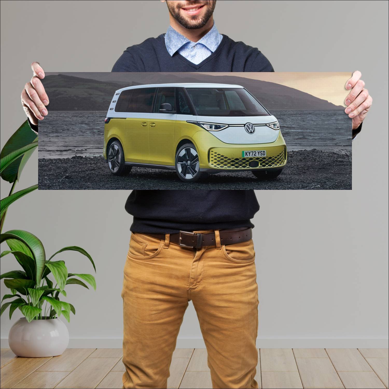 Cuadro grande 30x80cm 2022 volkswagen id buzz uk 1 986 Volkswagen