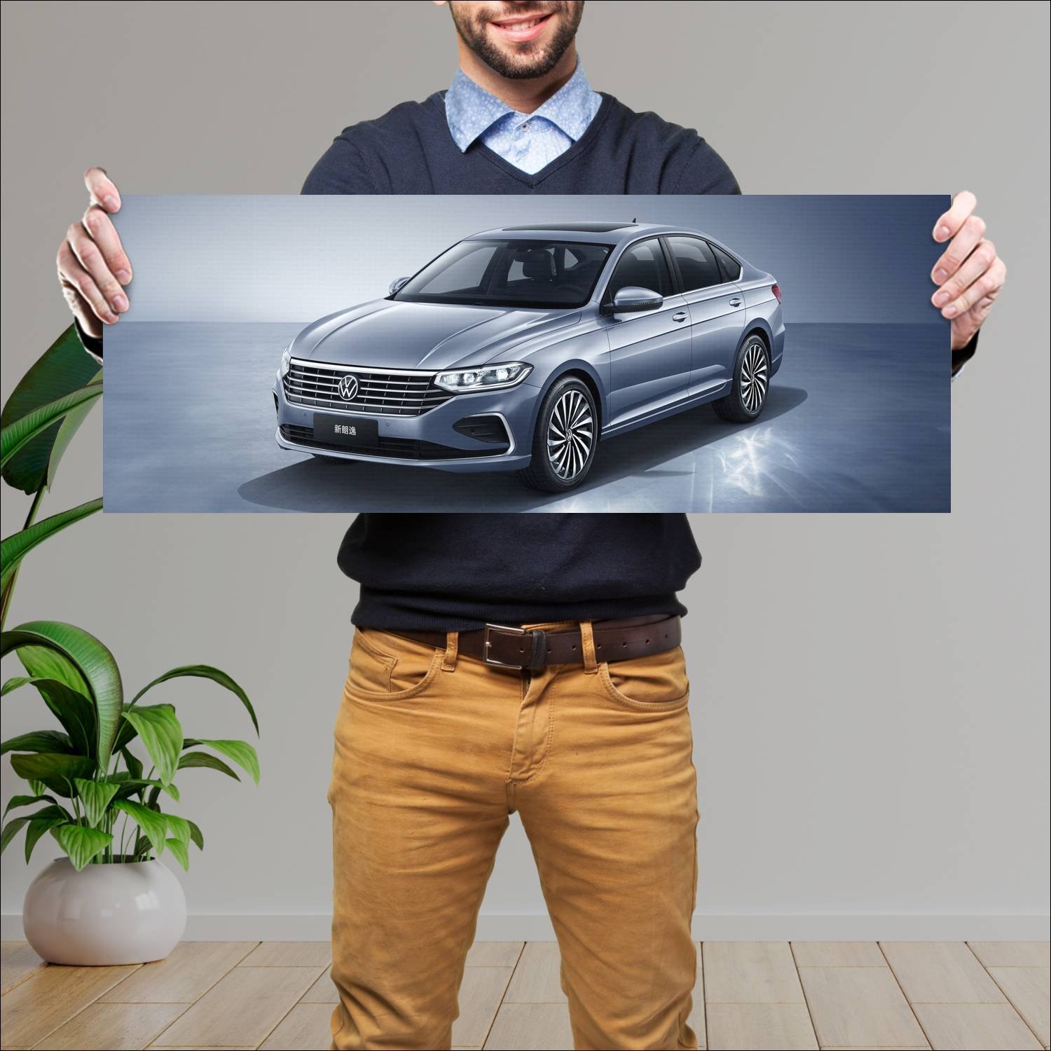 Cuadro grande 30x80cm 2022 volkswagen lavida auto 995 Volkswagen