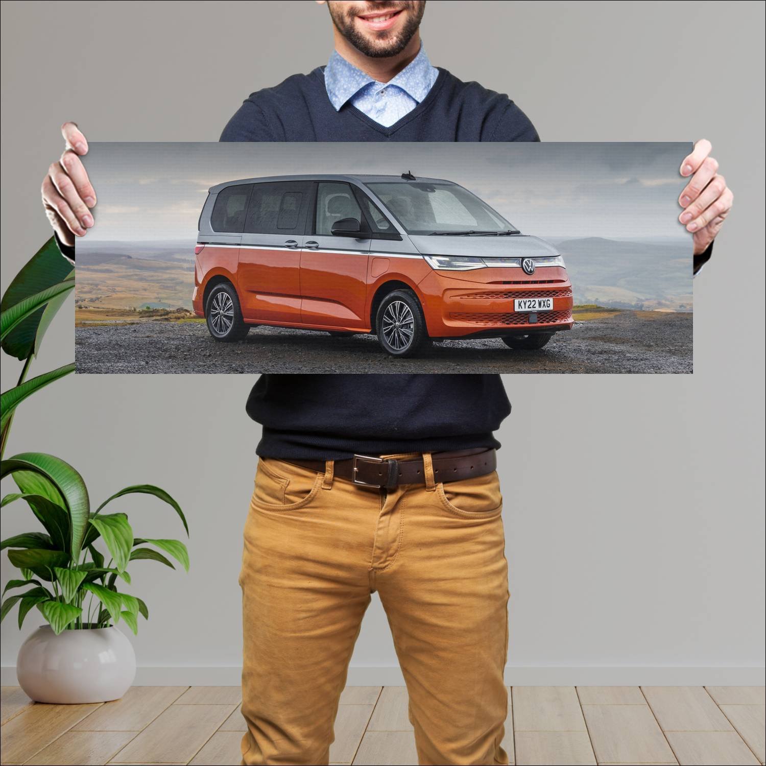 Cuadro grande 30x80cm 2022 volkswagen multivan ehy 997 Volkswagen