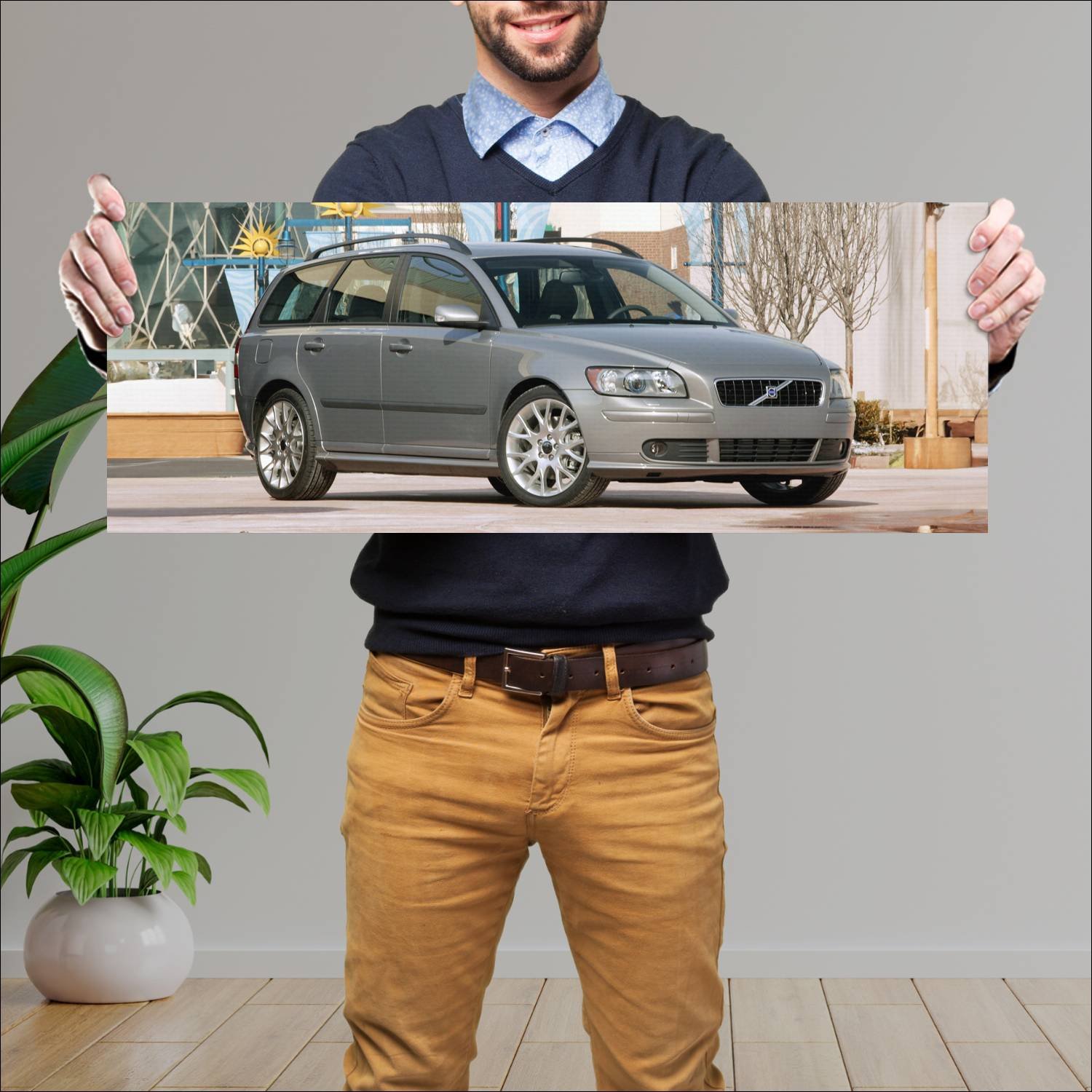 Cuadro grande 30x80cm 2004 volvo v50 auto 161 Volvo