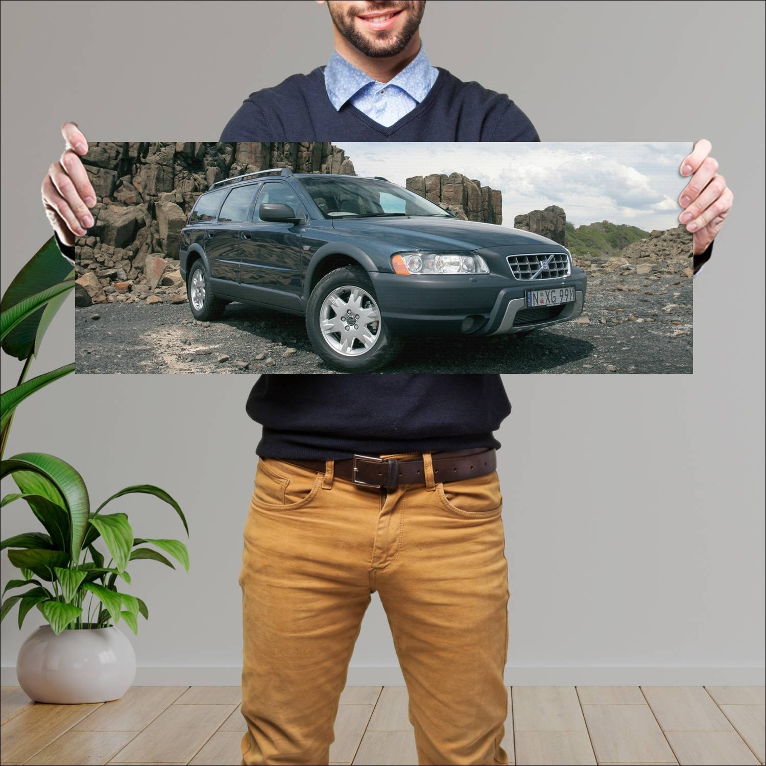 Cuadro grande 30x80cm 2004 volvo xc70 au auto 164 Volvo