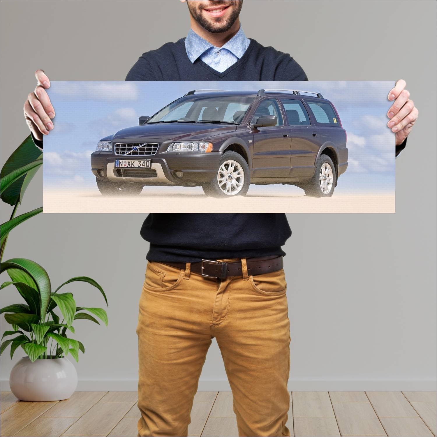 Cuadro grande 30x80cm 2004 volvo xc70 au auto 166 Volvo