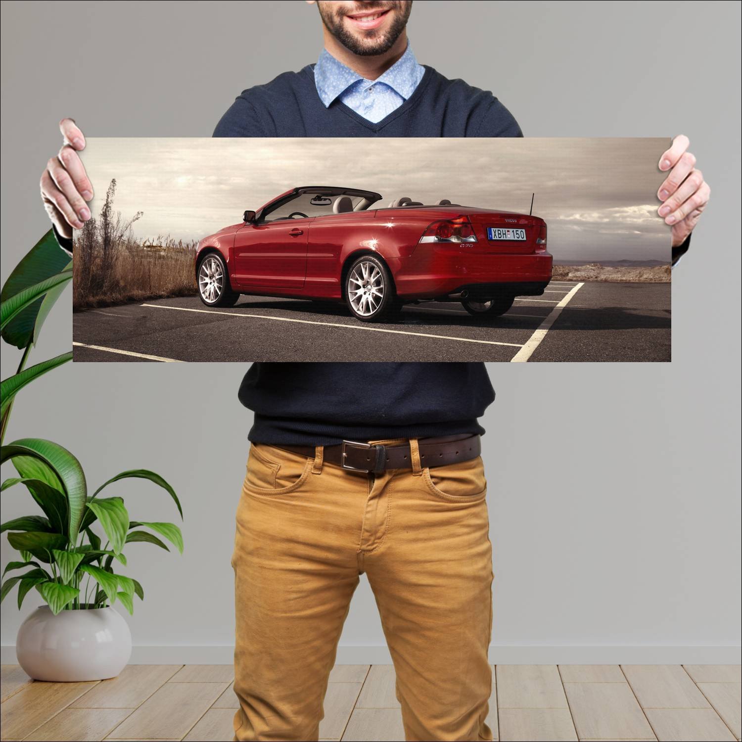 Cuadro grande 30x80cm 2005 volvo c70 auto 169 Volvo