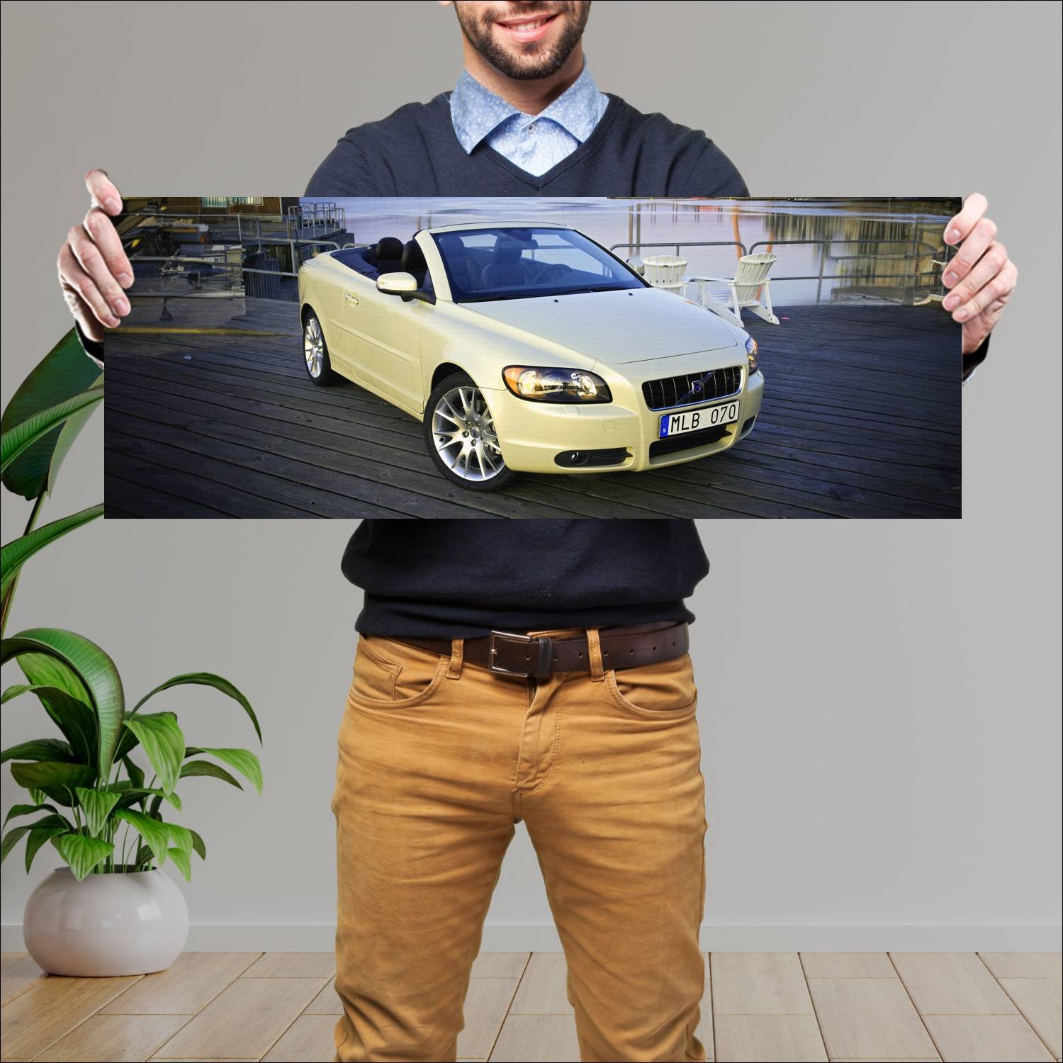 Cuadro grande 30x80cm 2005 volvo c70 auto 171 Volvo