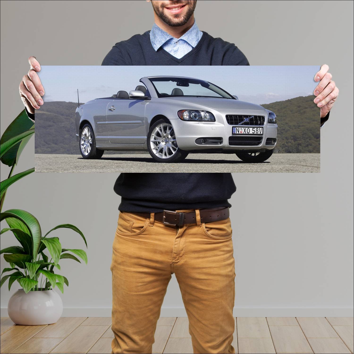 Cuadro grande 30x80cm 2005 volvo c70 au auto 172 Volvo