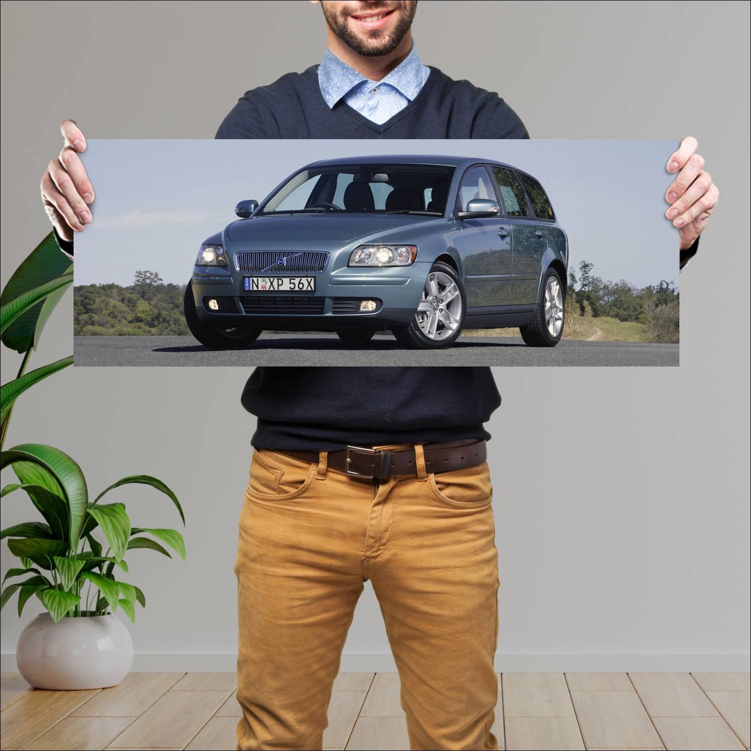 Cuadro grande 30x80cm 2005 volvo v50 au auto 180 Volvo