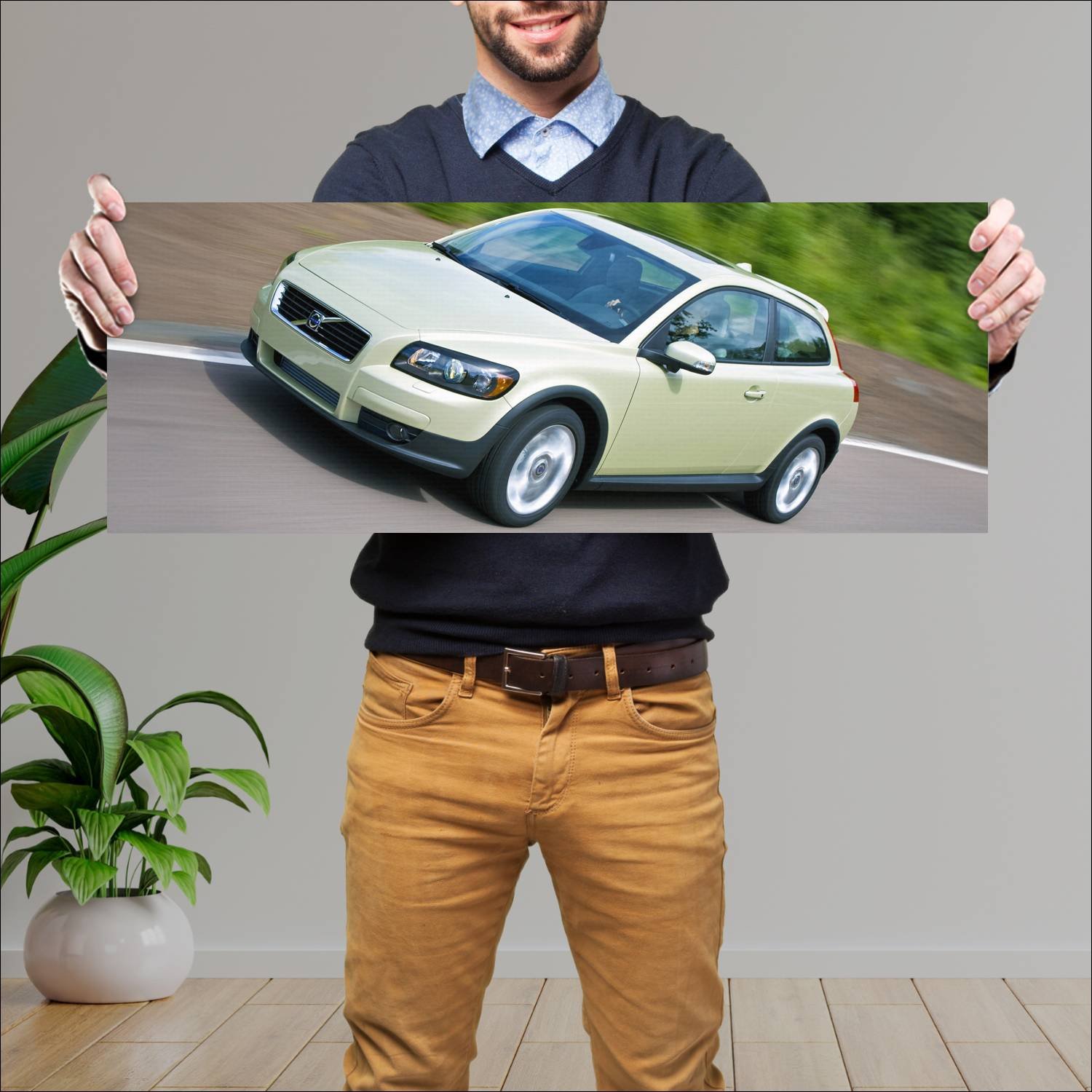 Cuadro grande 30x80cm 2006 volvo c30 auto 188 Volvo