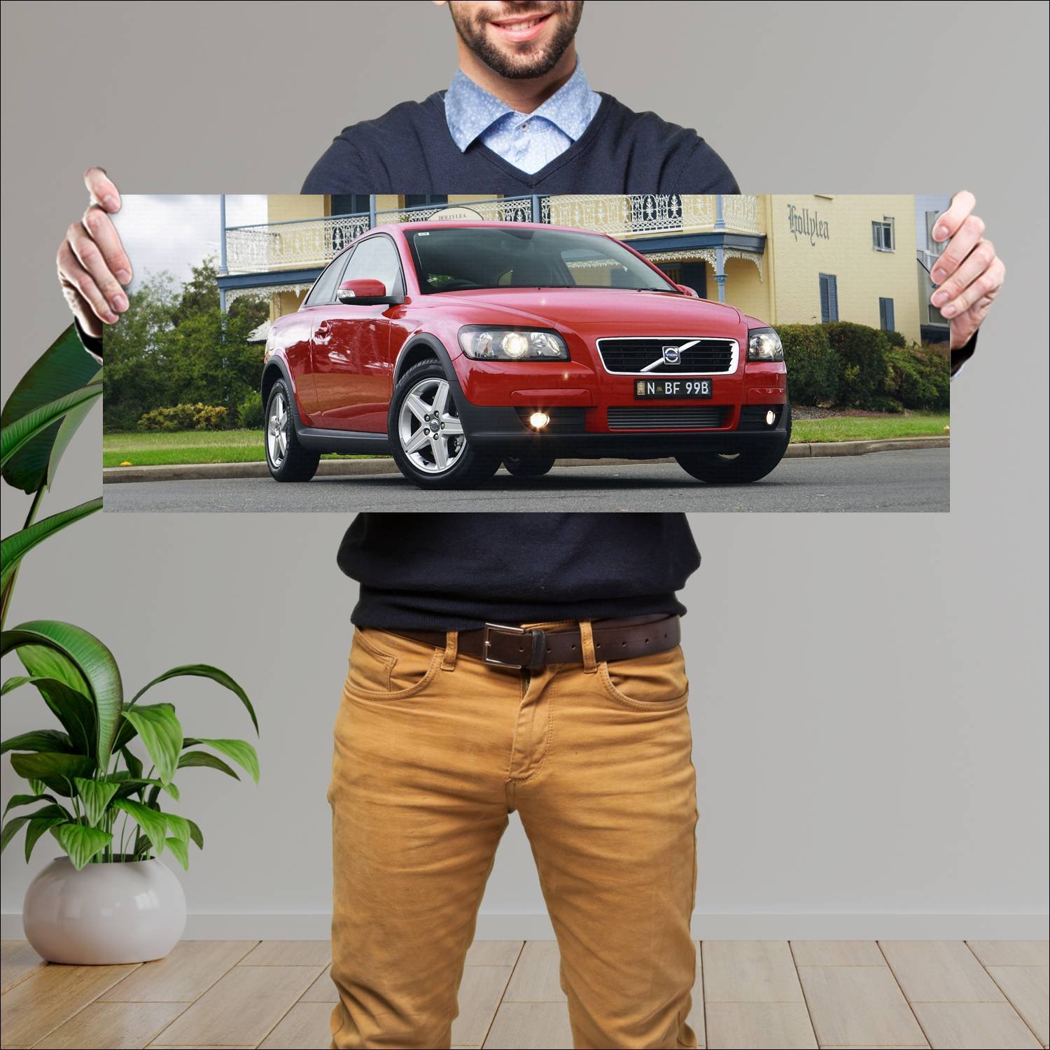 Cuadro grande 30x80cm 2007 volvo c30 au auto 196 Volvo