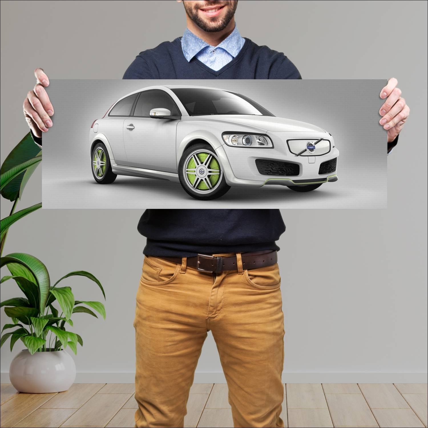 Cuadro grande 30x80cm 2007 volvo c30 recharge conc 198 Volvo