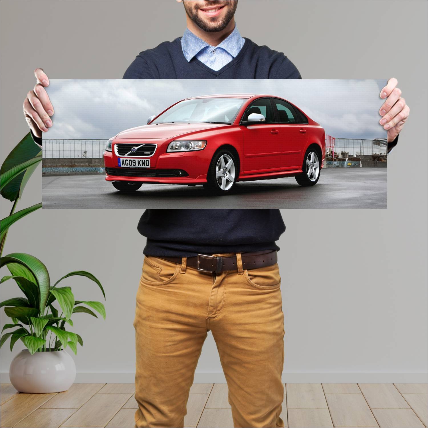 Cuadro grande 30x80cm 2008 volvo s40 r design uk 3 243 Volvo