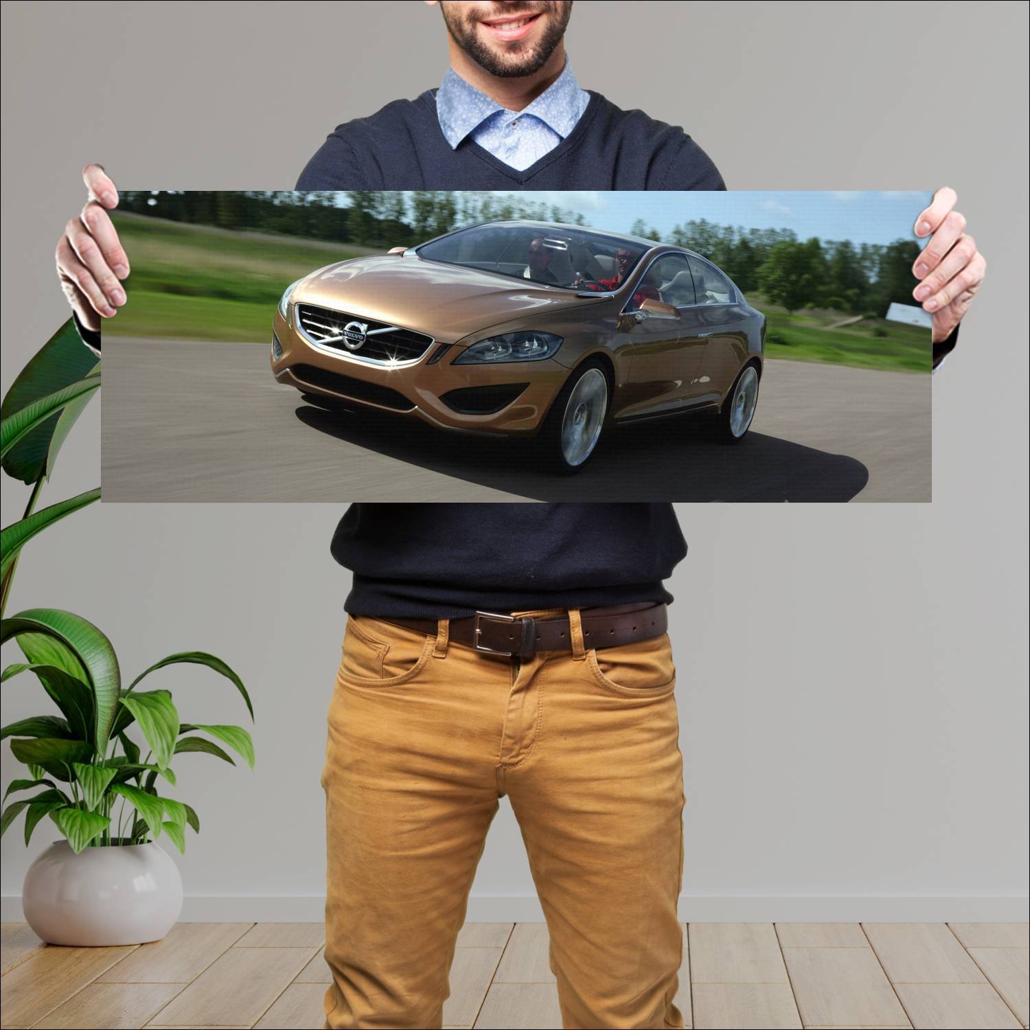 Cuadro grande 30x80cm 2008 volvo s60 concept auto 245 Volvo