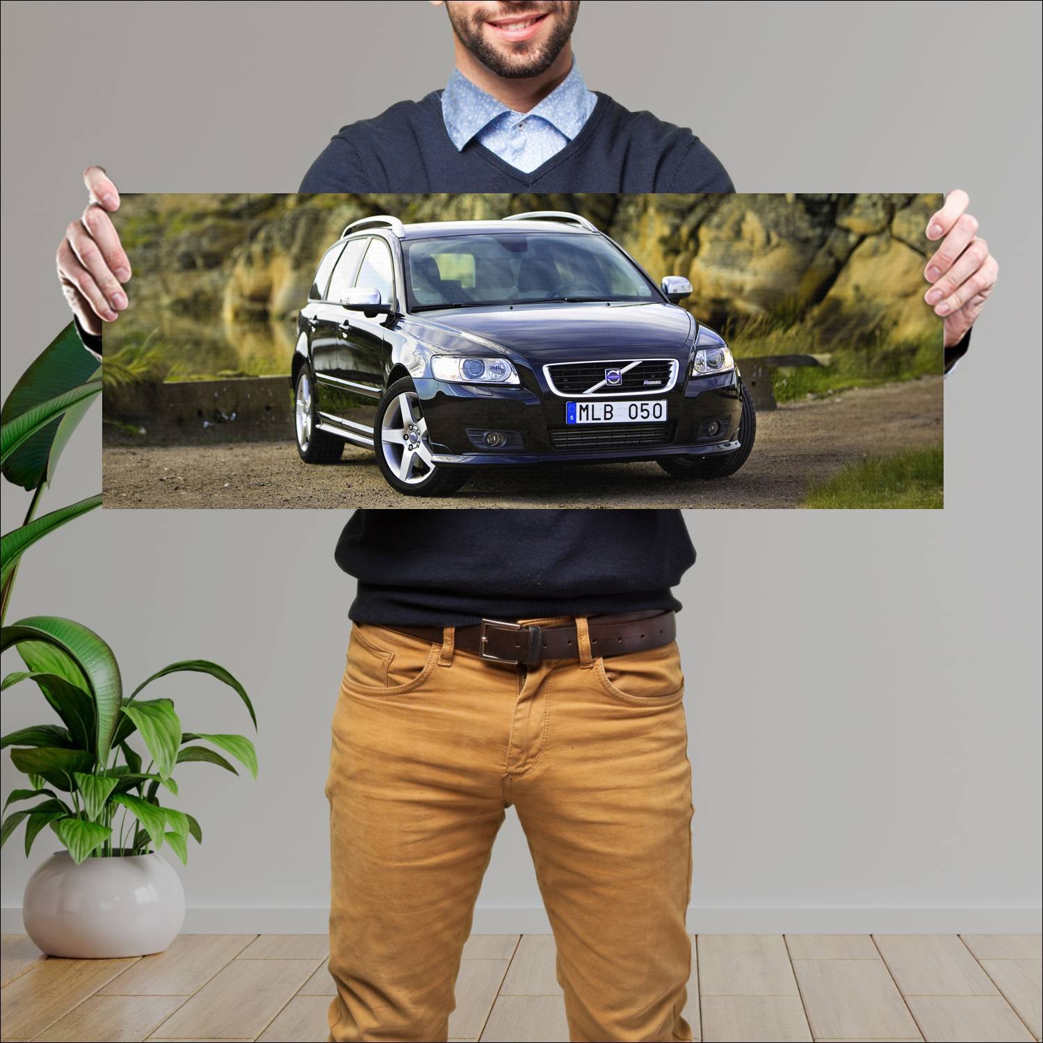 Cuadro grande 30x80cm 2008 volvo v50 r design Volvo