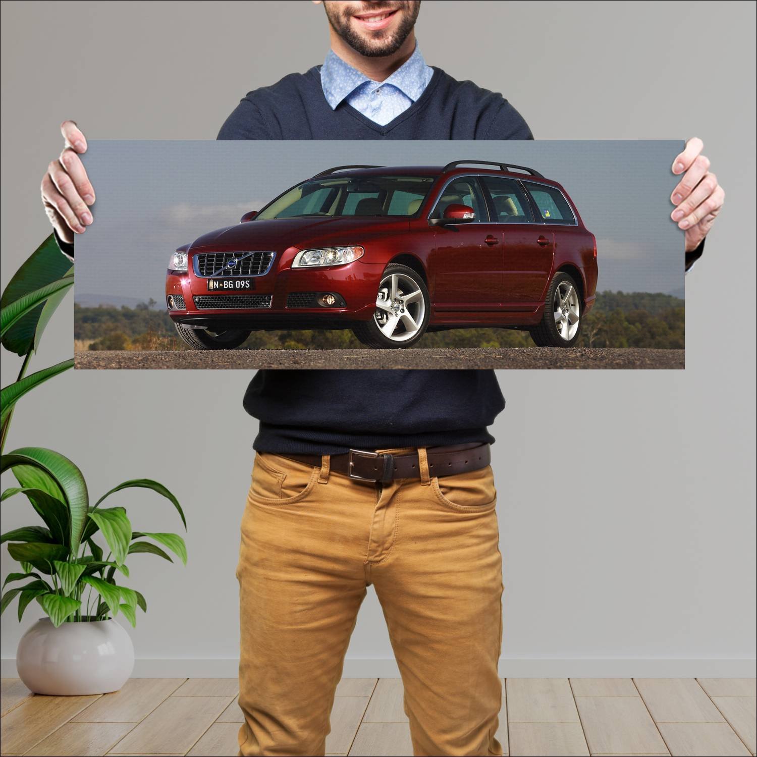 Cuadro grande 30x80cm 2008 volvo v70 au auto 247 Volvo
