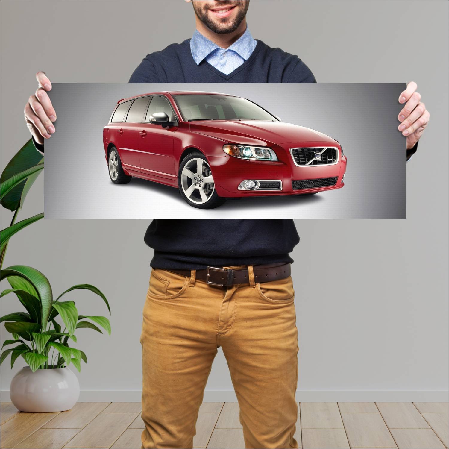 Cuadro grande 30x80cm 2008 volvo v70 r design Volvo