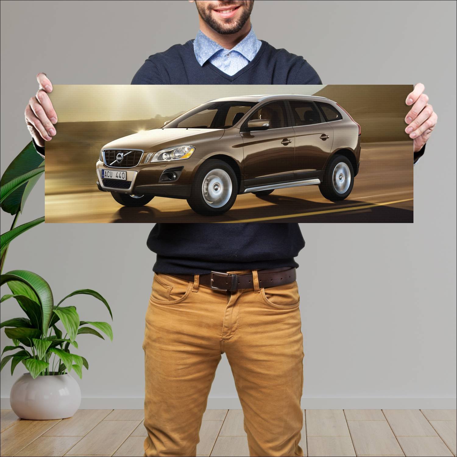 Cuadro grande 30x80cm 2008 volvo xc60 auto 252 Volvo