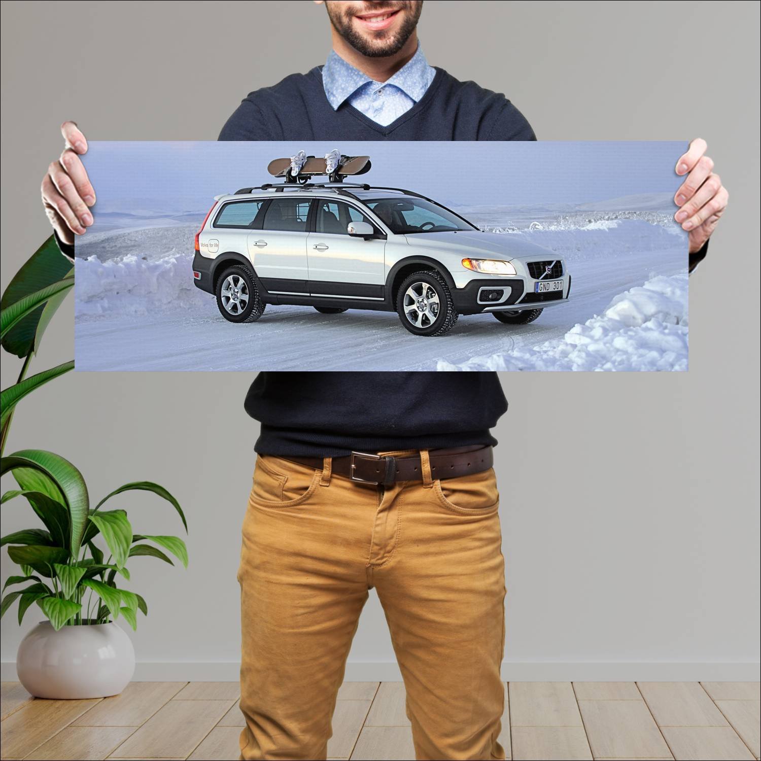 Cuadro grande 30x80cm 2008 volvo xc70 ice white 31 258 Volvo