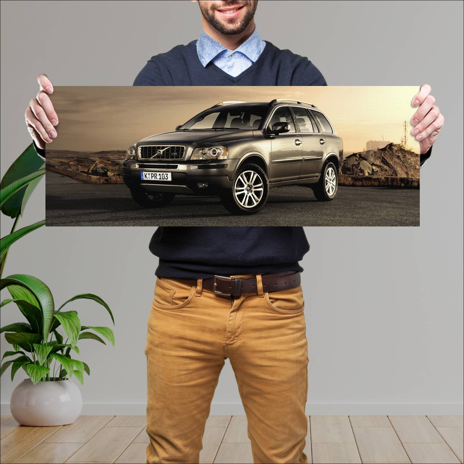 Cuadro grande 30x80cm 2008 volvo xc90 v8 auto 262 Volvo
