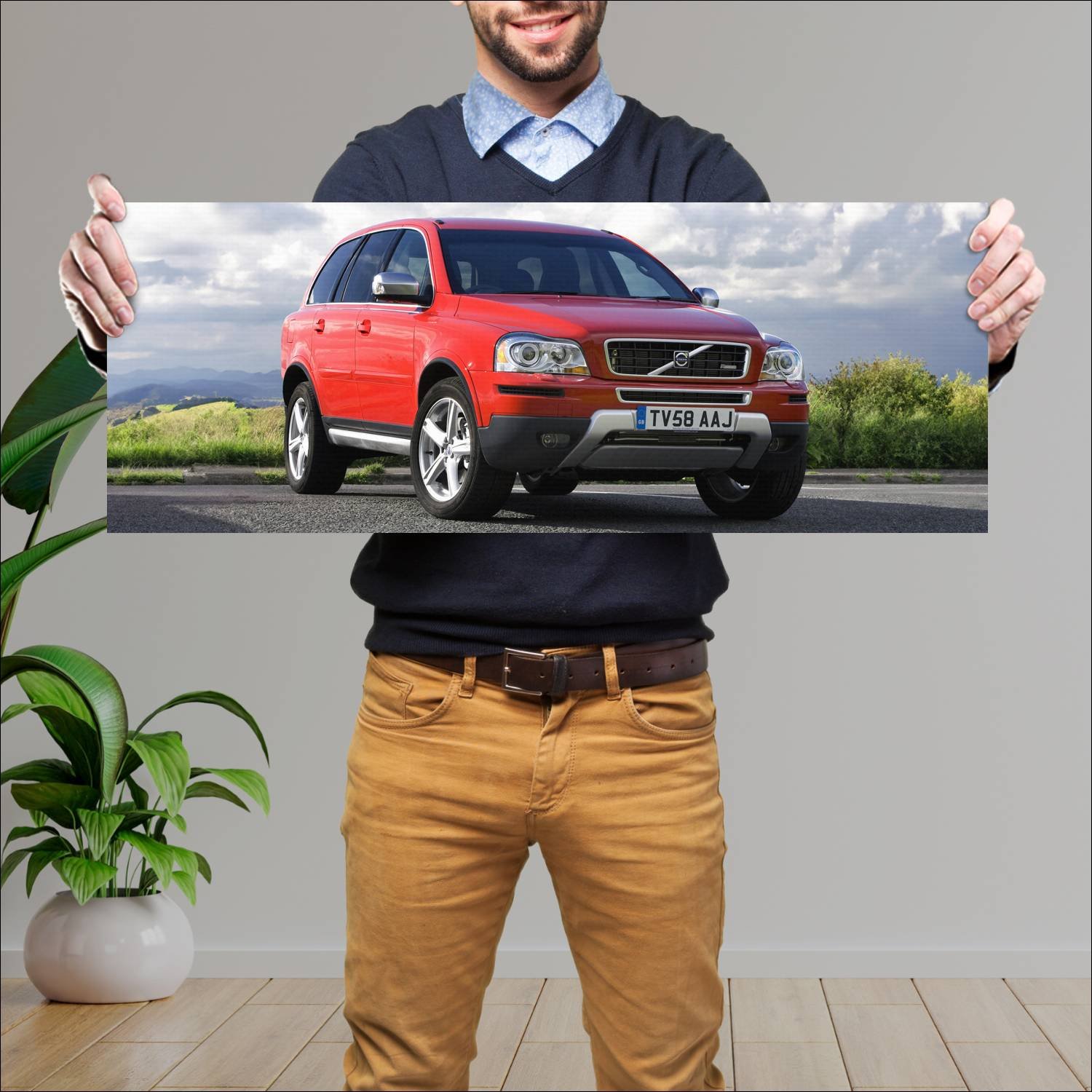 Cuadro grande 30x80cm 2008 volvo xc90 v8 r design 264 Volvo