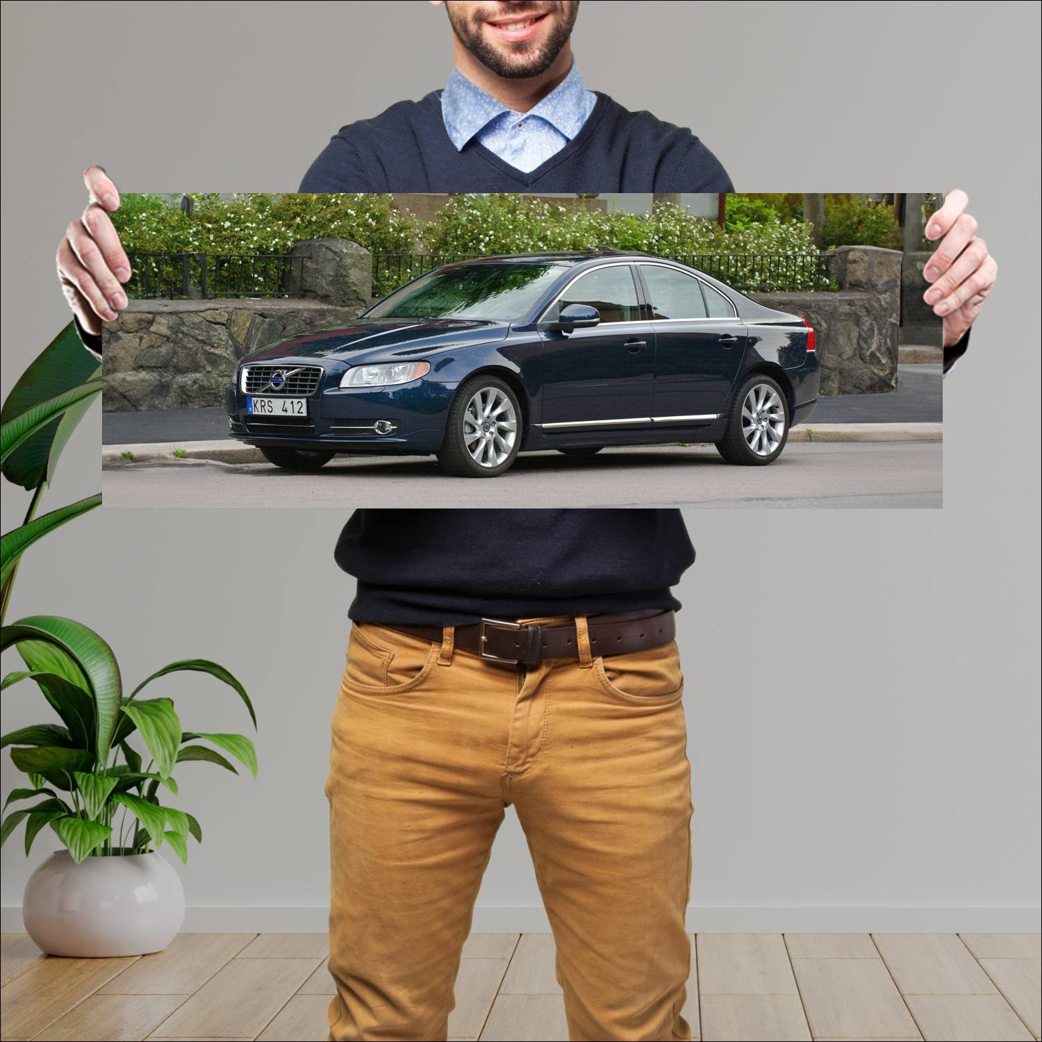 Cuadro grande 30x80cm 2009 volvo s80 auto 270 Volvo