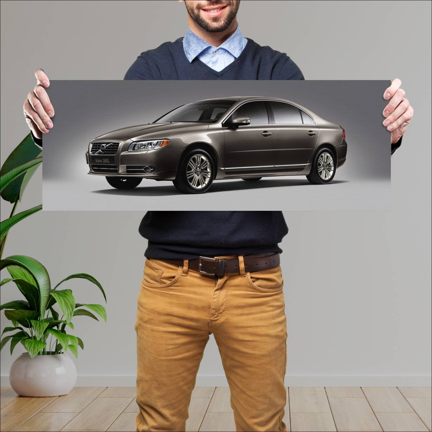 Cuadro grande 30x80cm 2009 volvo s80l cn auto 274 Volvo
