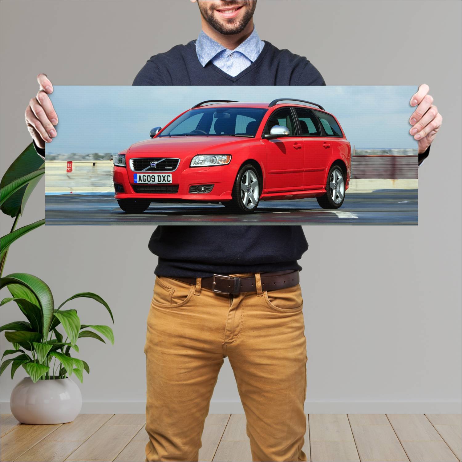 Cuadro grande 30x80cm 2009 volvo v50 r design uk 3 276 Volvo