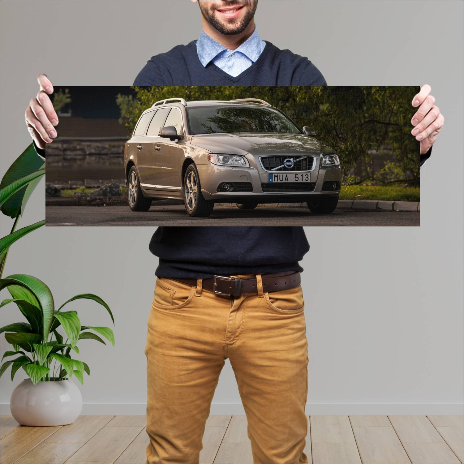 Cuadro grande 30x80cm 2009 volvo v70 auto 277 Volvo