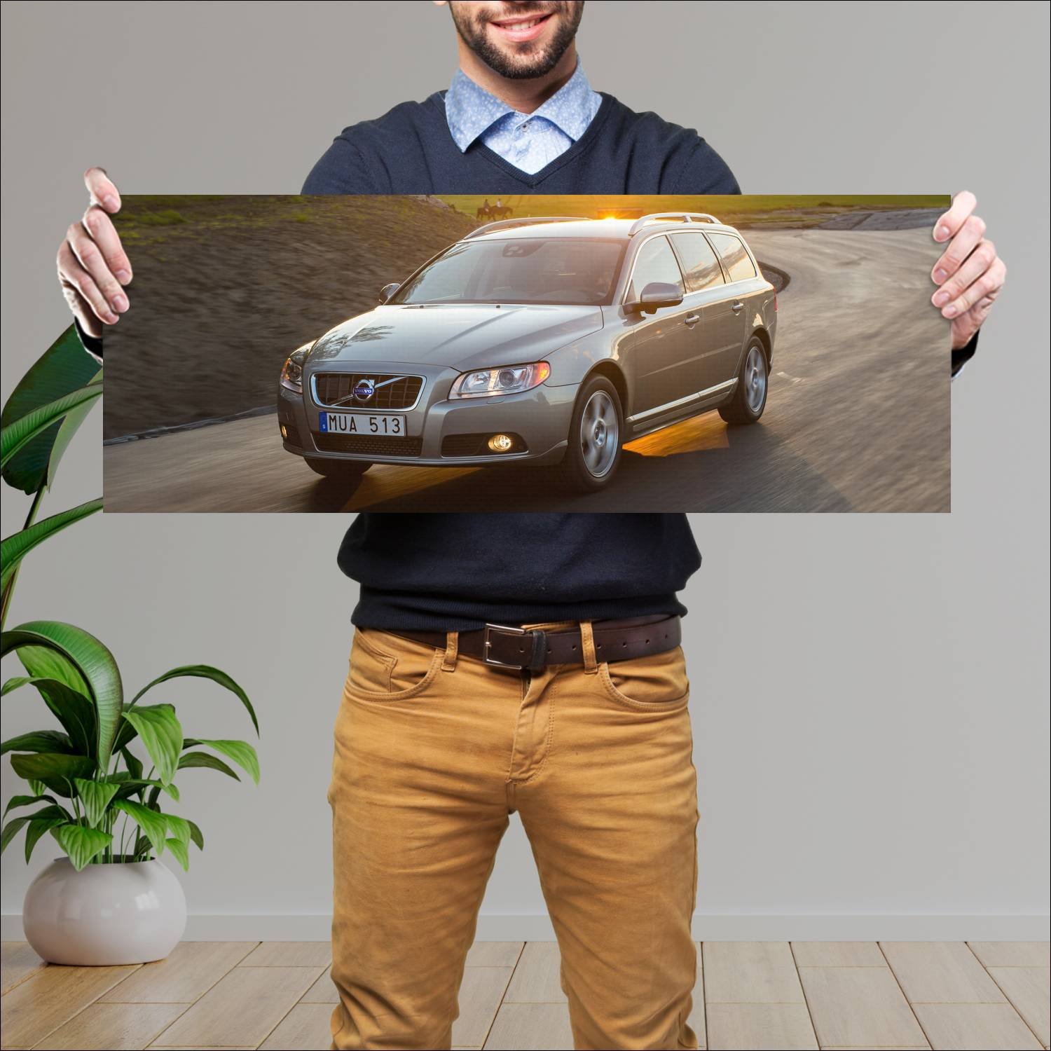 Cuadro grande 30x80cm 2009 volvo v70 auto 278 Volvo
