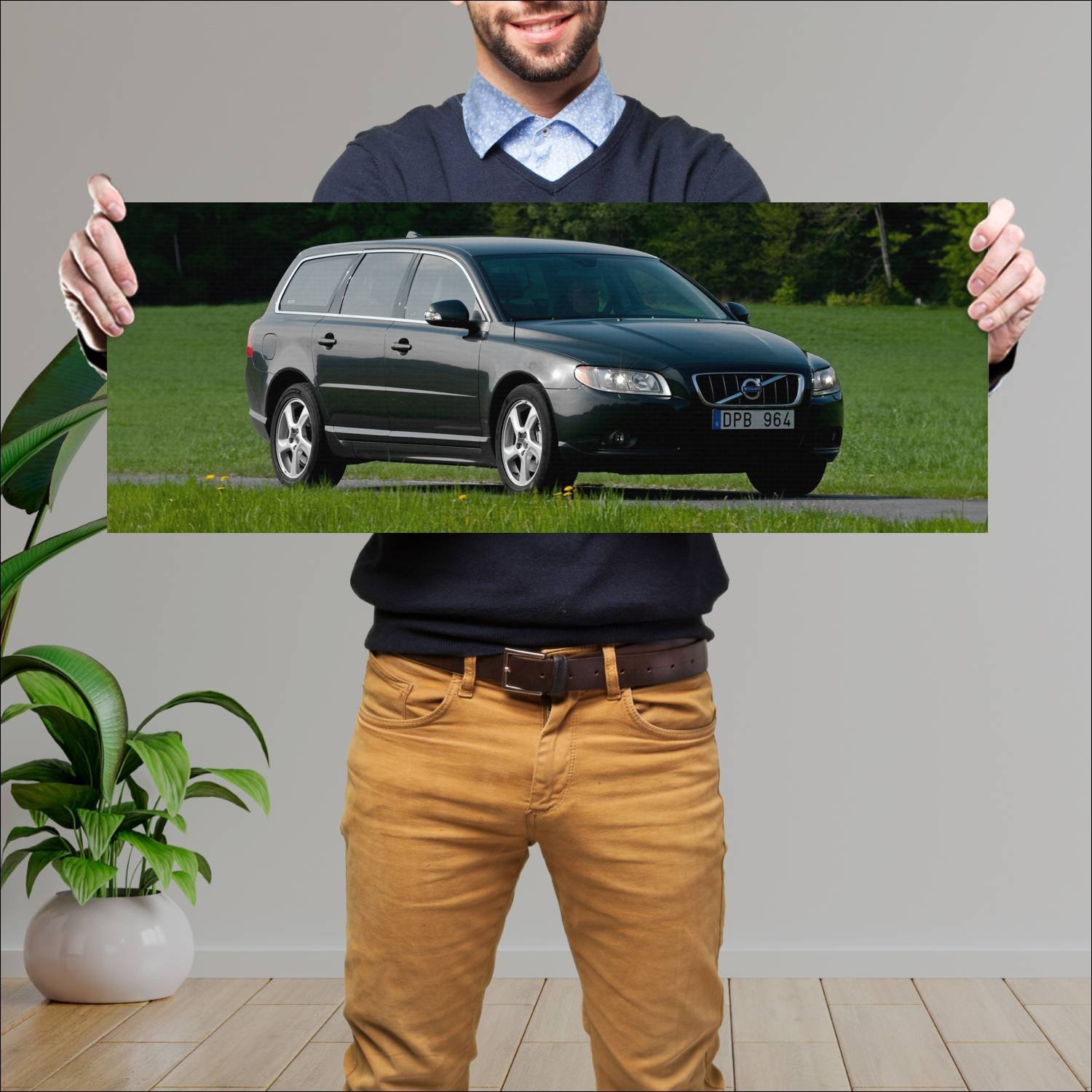 Cuadro grande 30x80cm 2009 volvo v70 auto 279 Volvo