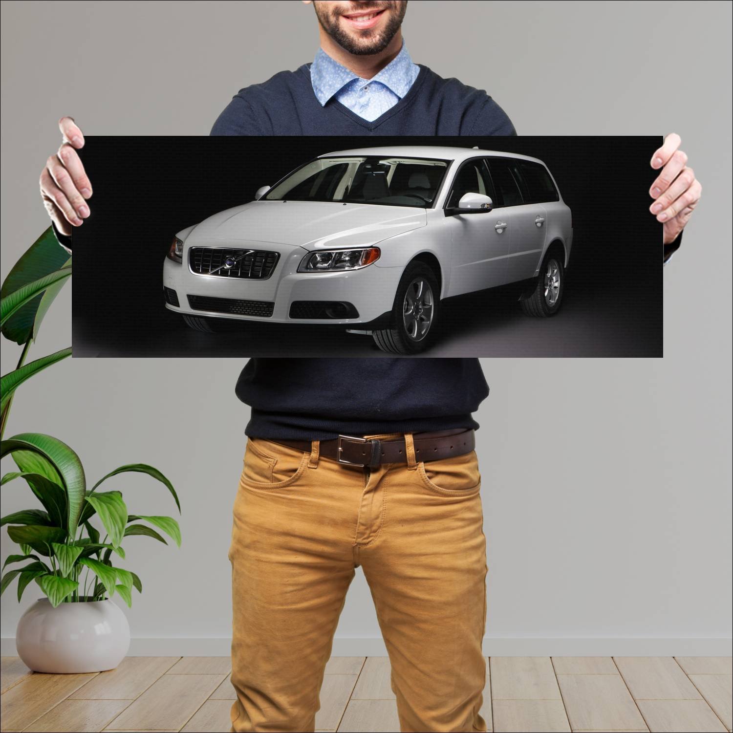 Cuadro grande 30x80cm 2009 volvo v70 polar auto 280 Volvo