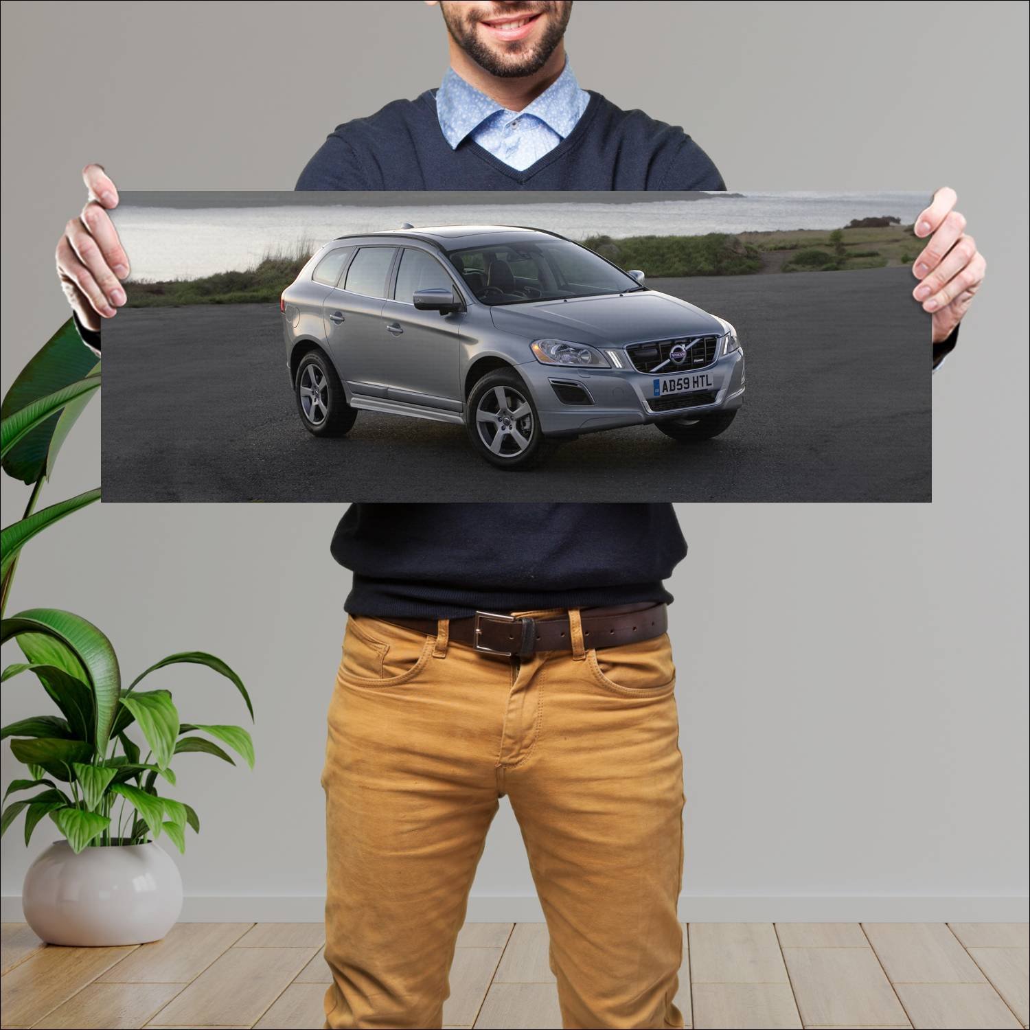 Cuadro grande 30x80cm 2009 volvo xc60 r design uk 287 Volvo