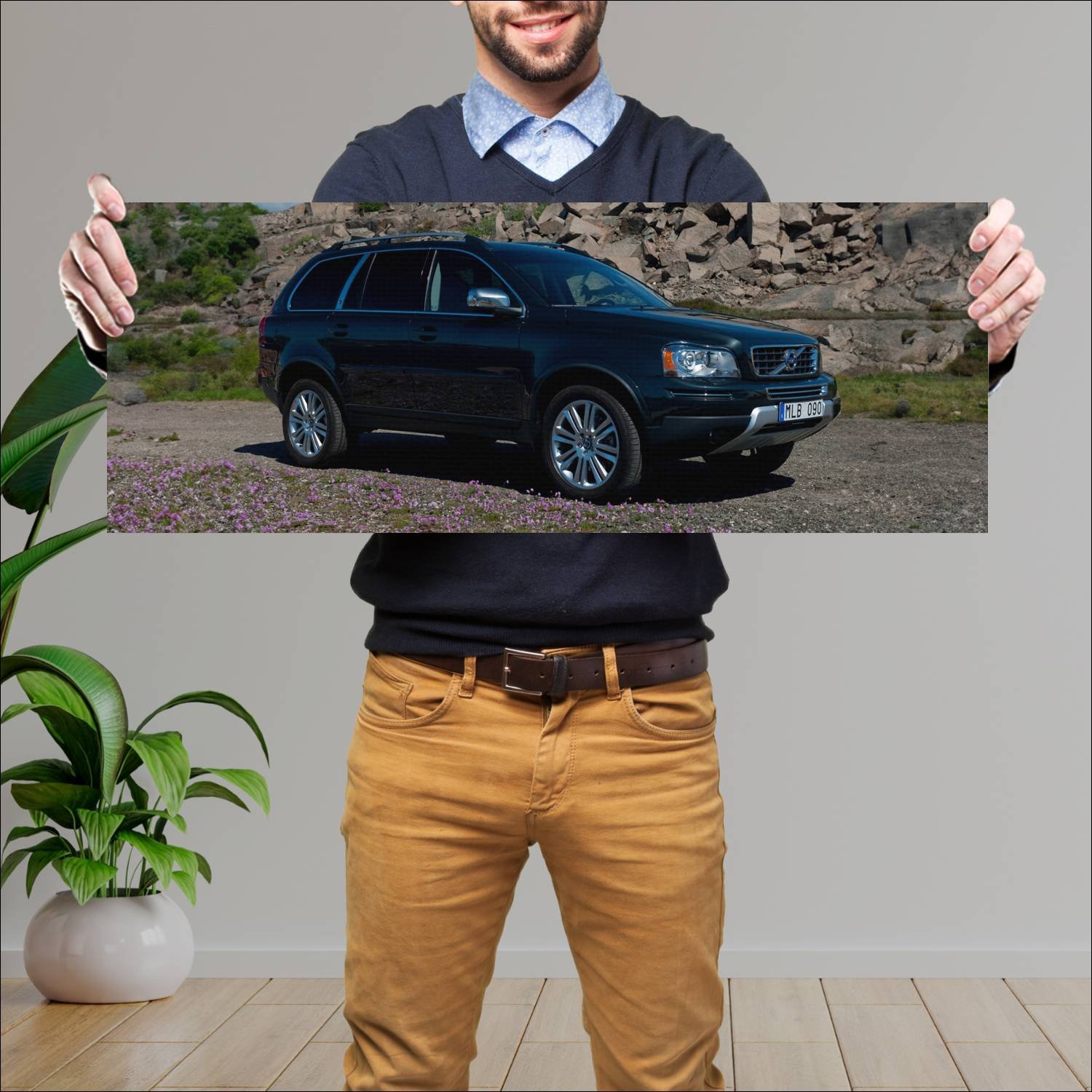 Cuadro grande 30x80cm 2009 volvo xc90 auto 293 Volvo