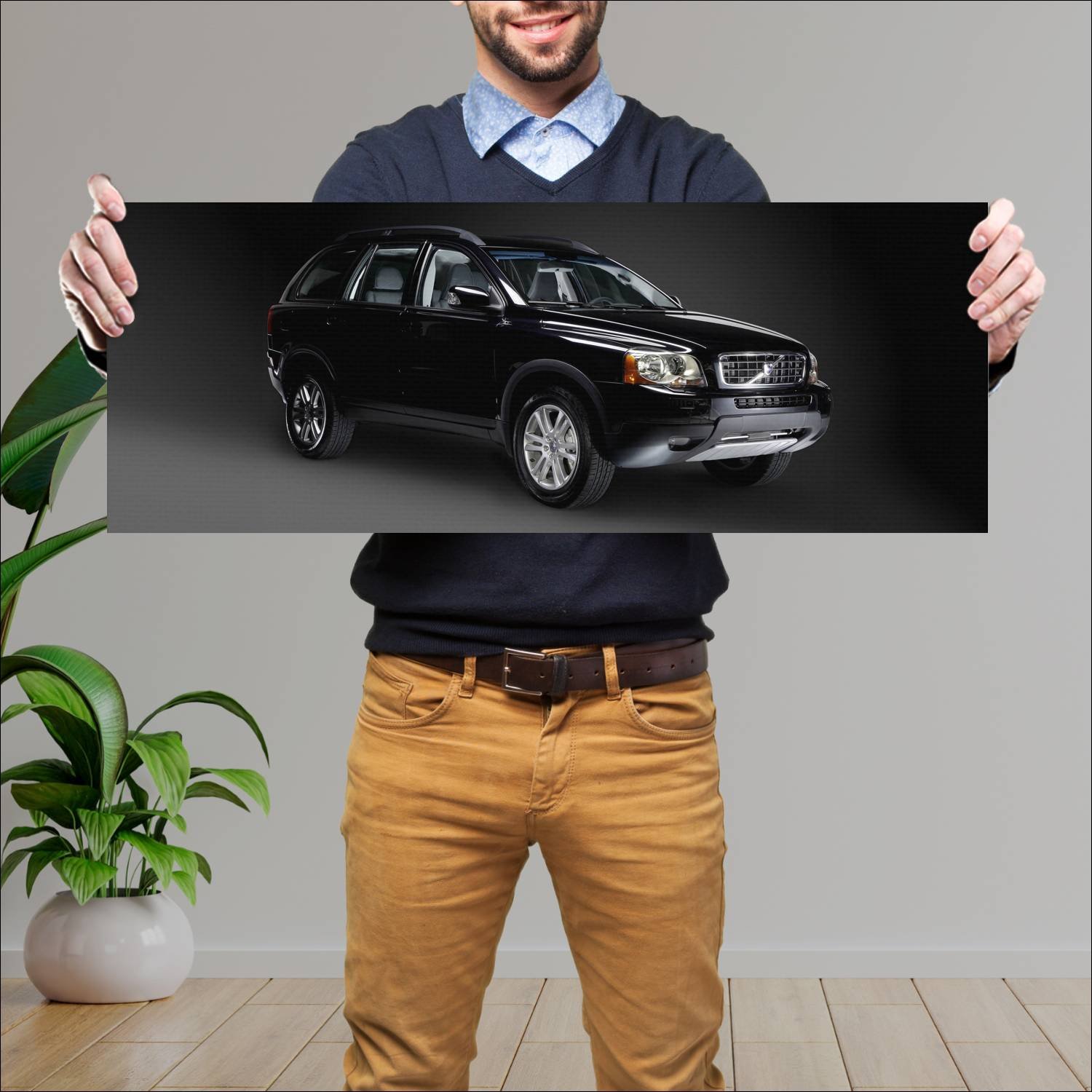 Cuadro grande 30x80cm 2009 volvo xc90 polar auto 294 Volvo