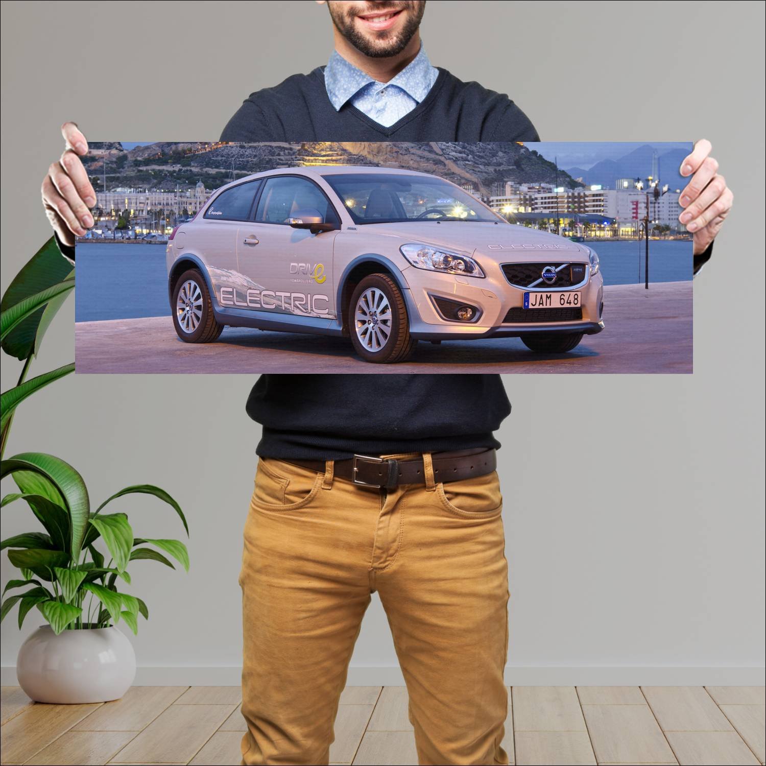 Cuadro grande 30x80cm 2010 volvo c30 bev prototype 299 Volvo