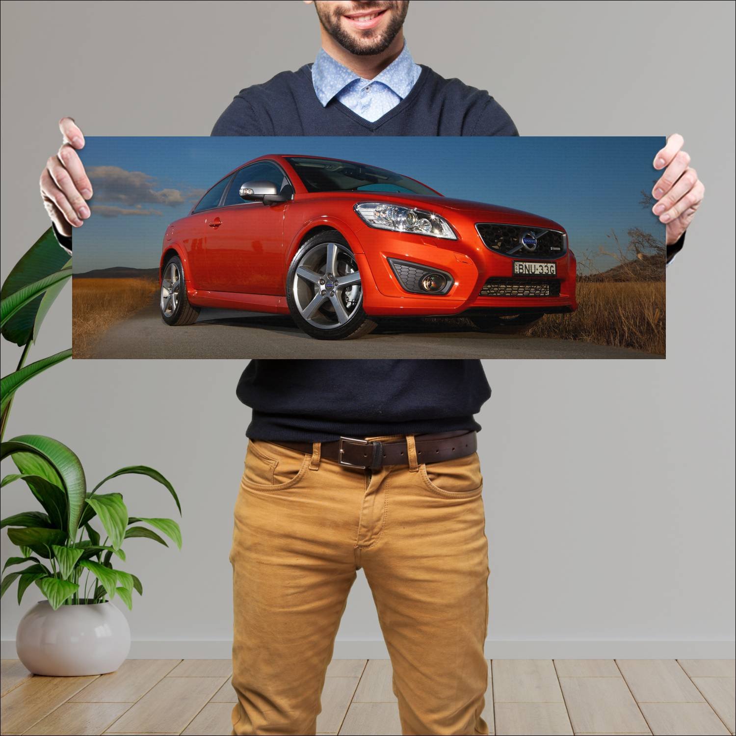 Cuadro grande 30x80cm 2010 volvo c30 r design au 3 301 Volvo