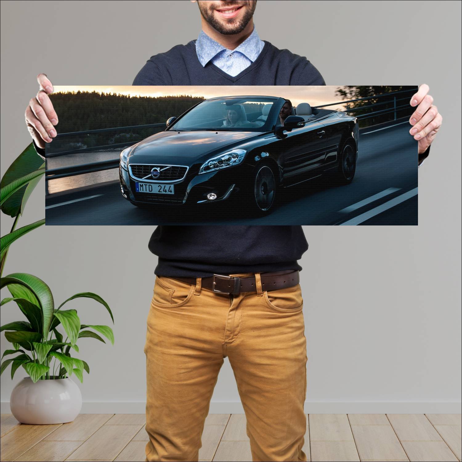 Cuadro grande 30x80cm 2010 volvo c70 Volvo