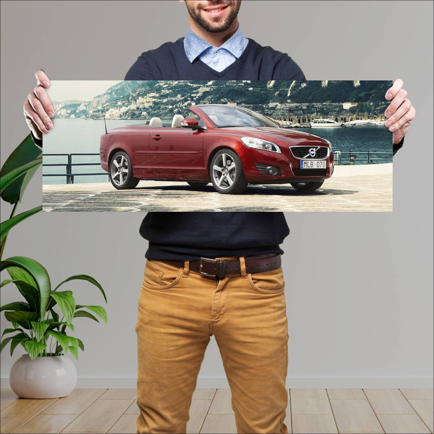 Cuadro grande 30x80cm 2010 volvo c70 auto 306 Volvo