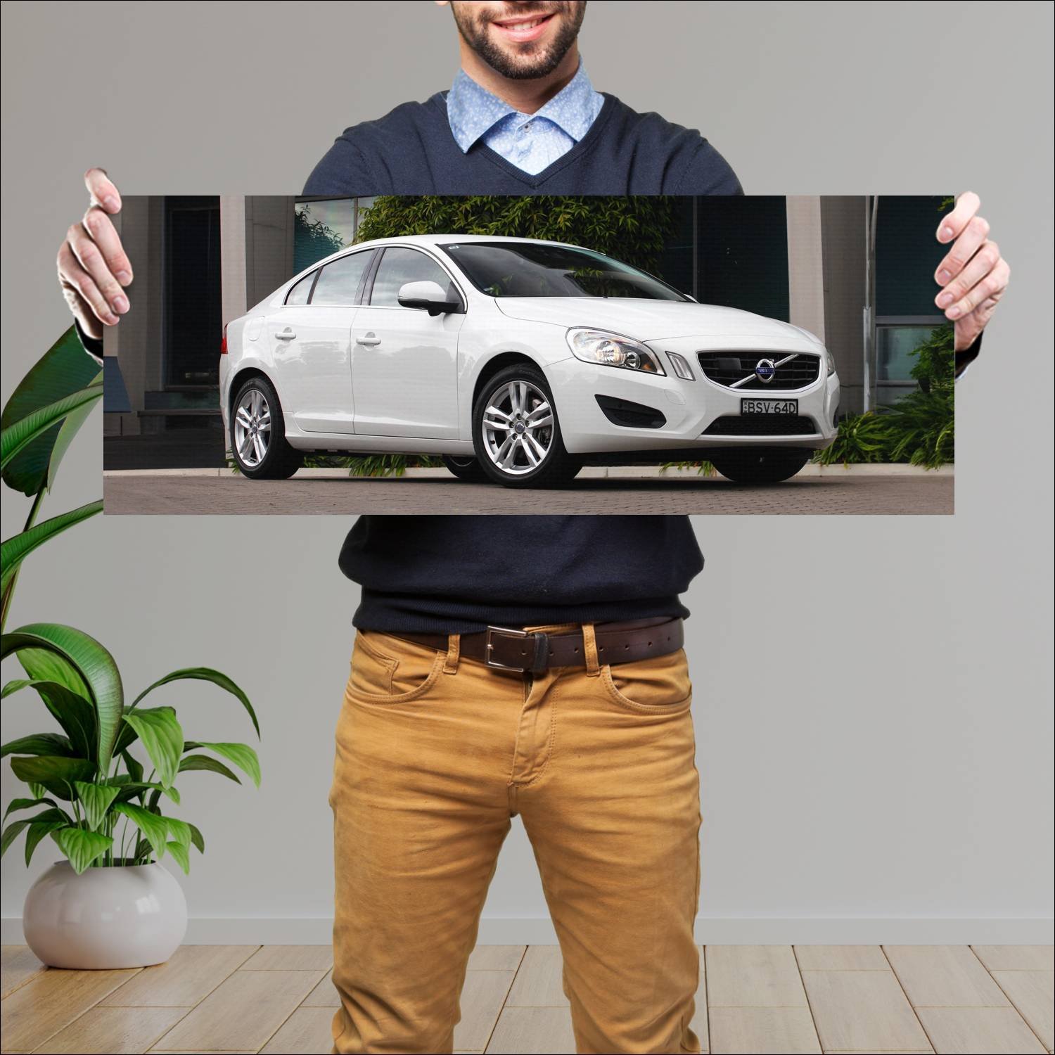 Cuadro grande 30x80cm 2010 volvo s60 au auto 314 Volvo