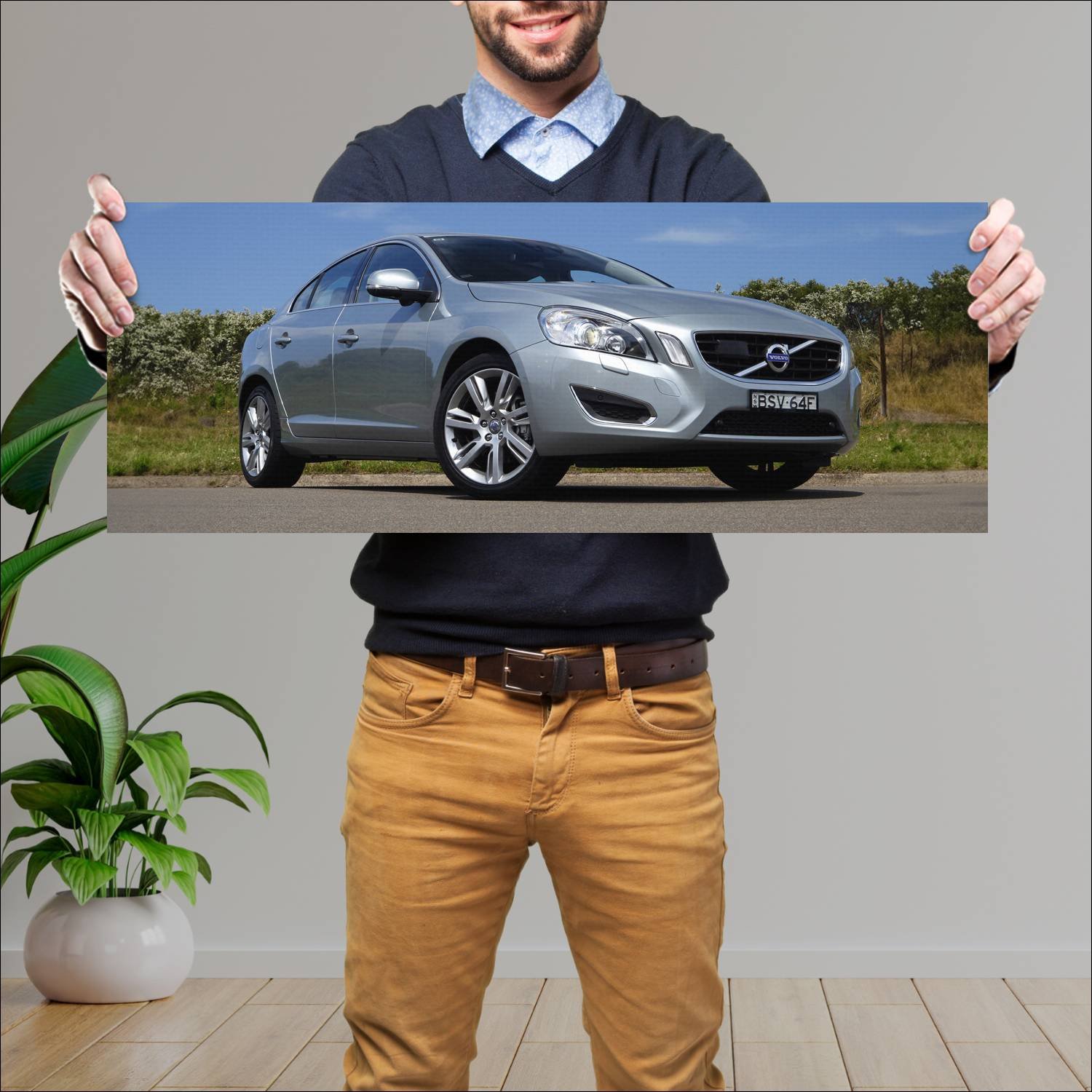 Cuadro grande 30x80cm 2010 volvo s60 au auto 315 Volvo