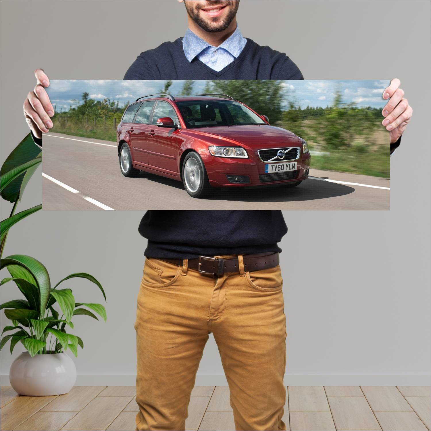 Cuadro grande 30x80cm 2010 volvo v50 uk auto 326 Volvo