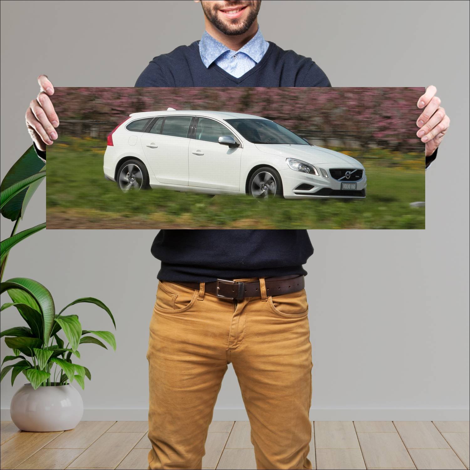 Cuadro grande 30x80cm 2010 volvo v60 r design Volvo