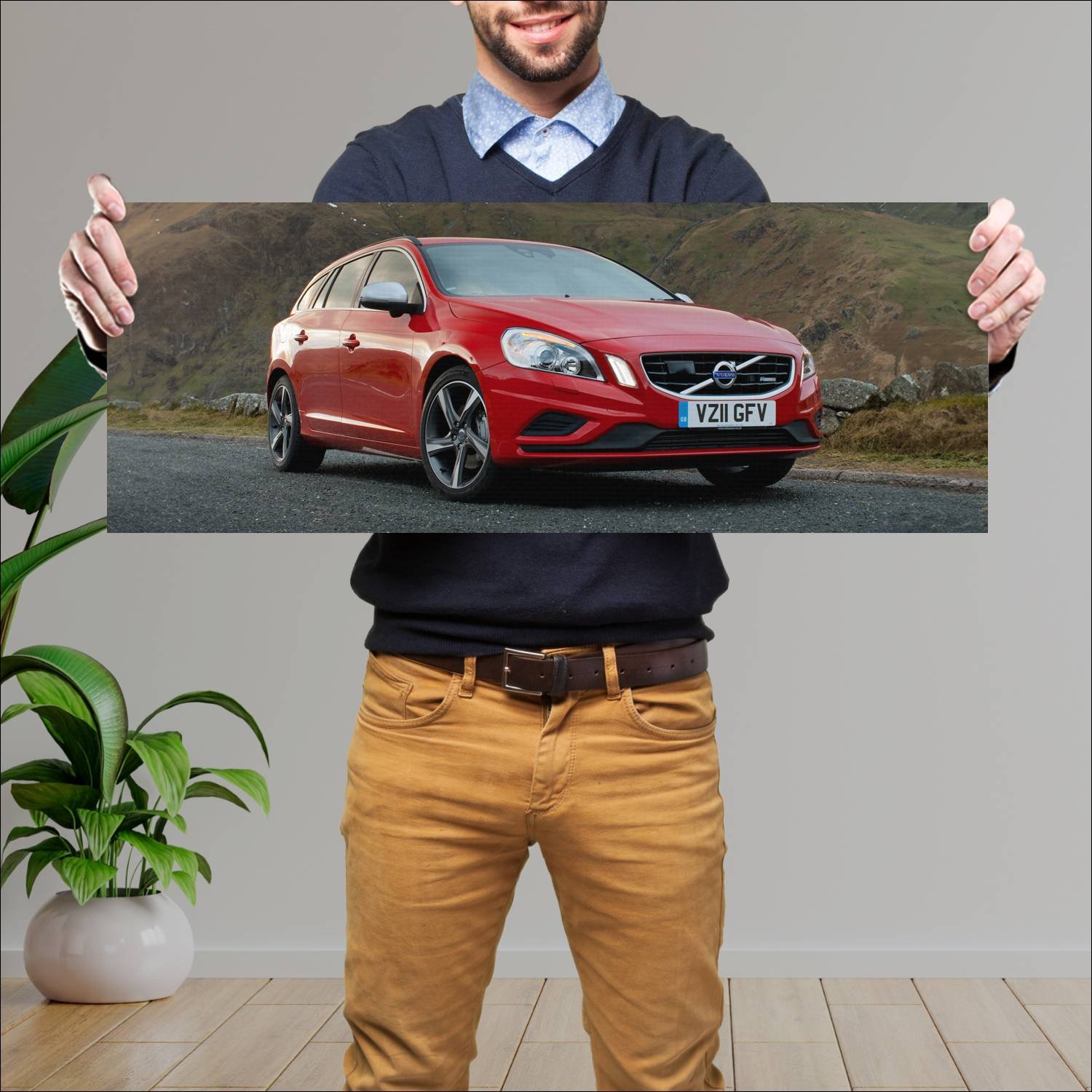 Cuadro grande 30x80cm 2010 volvo v60 r design uk 3 331 Volvo