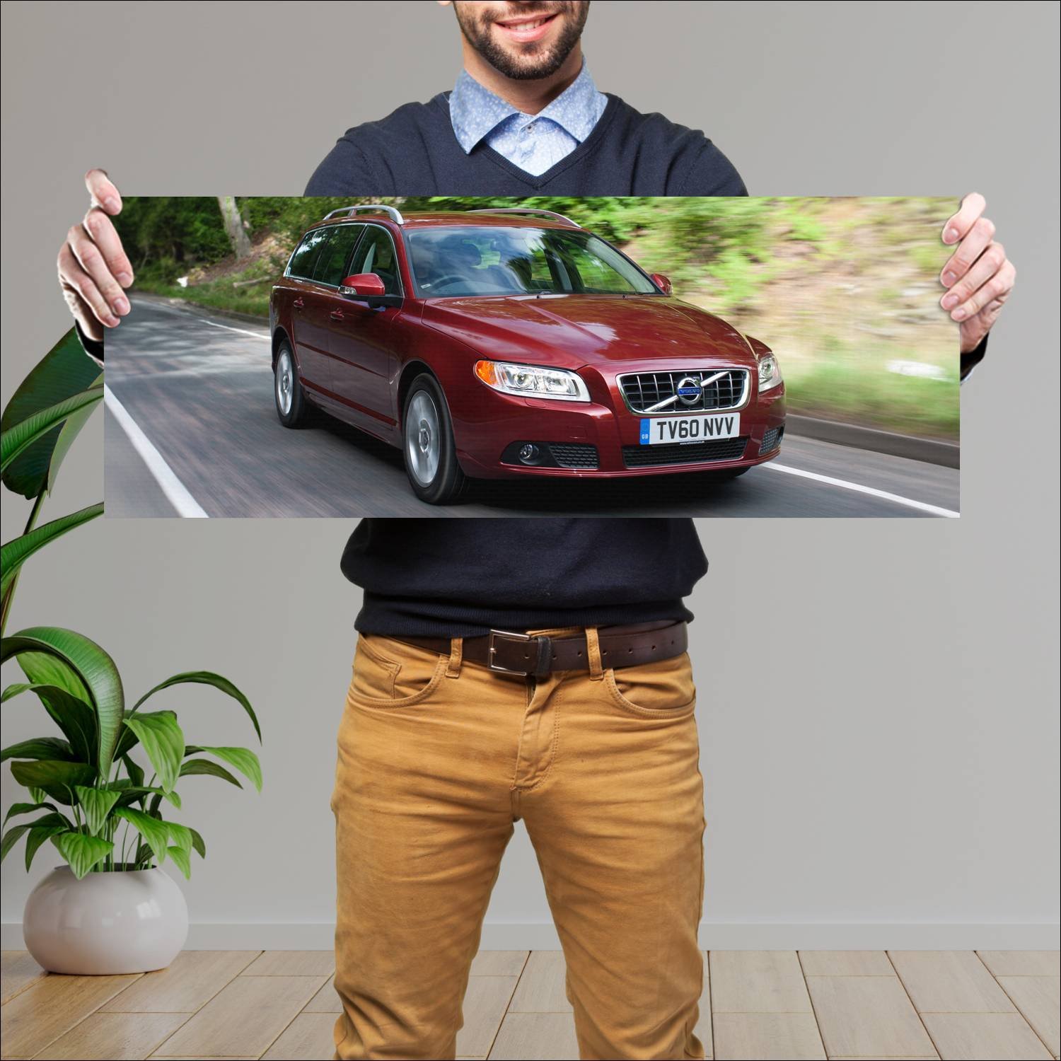 Cuadro grande 30x80cm 2010 volvo v70 uk auto 334 Volvo