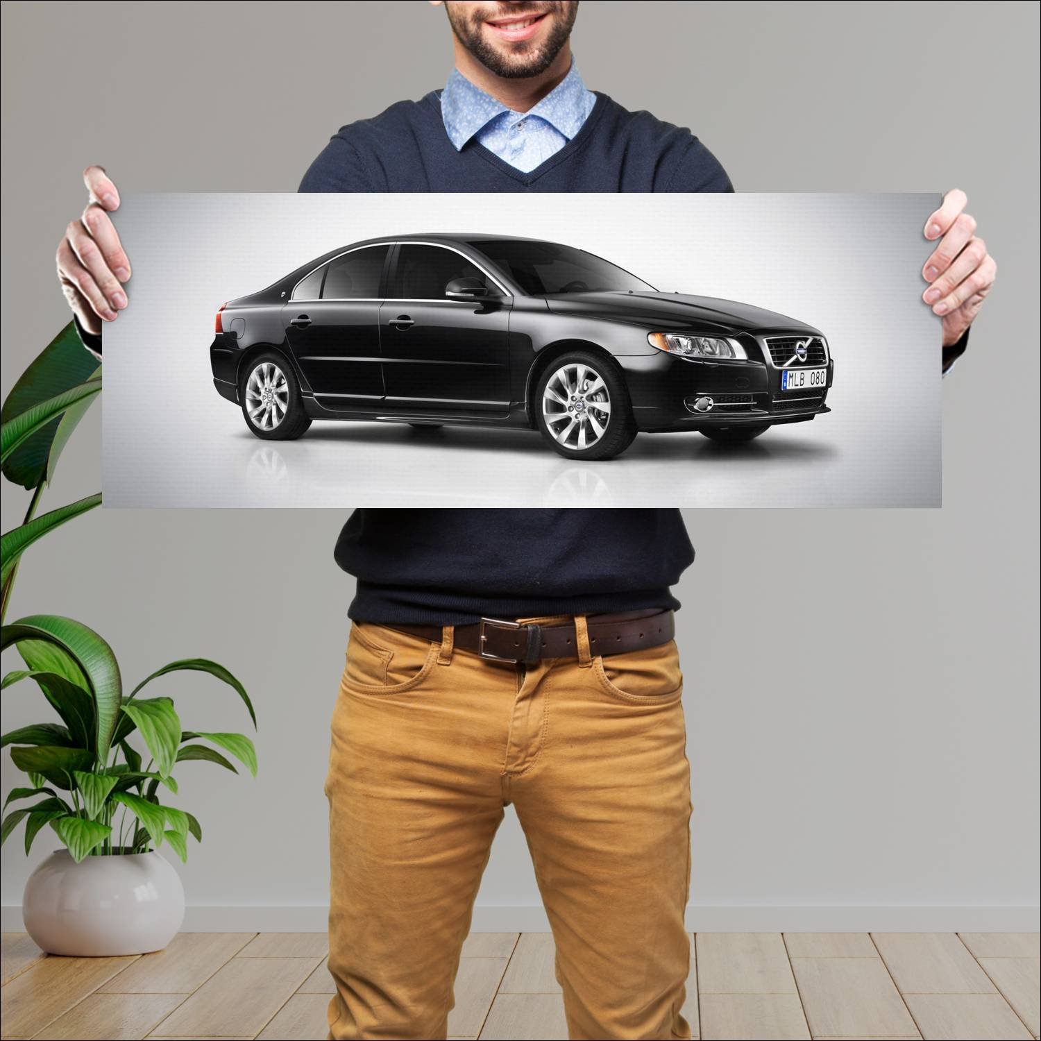 Cuadro grande 30x80cm 2011 volvo s80 executive 308 342 Volvo