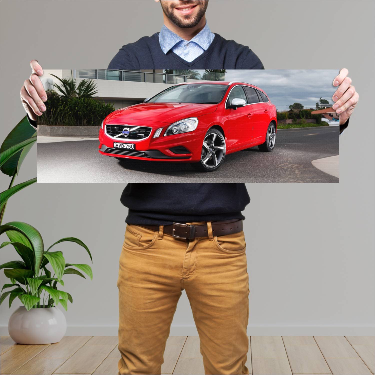 Cuadro grande 30x80cm 2011 volvo v60 r design au 3 348 Volvo