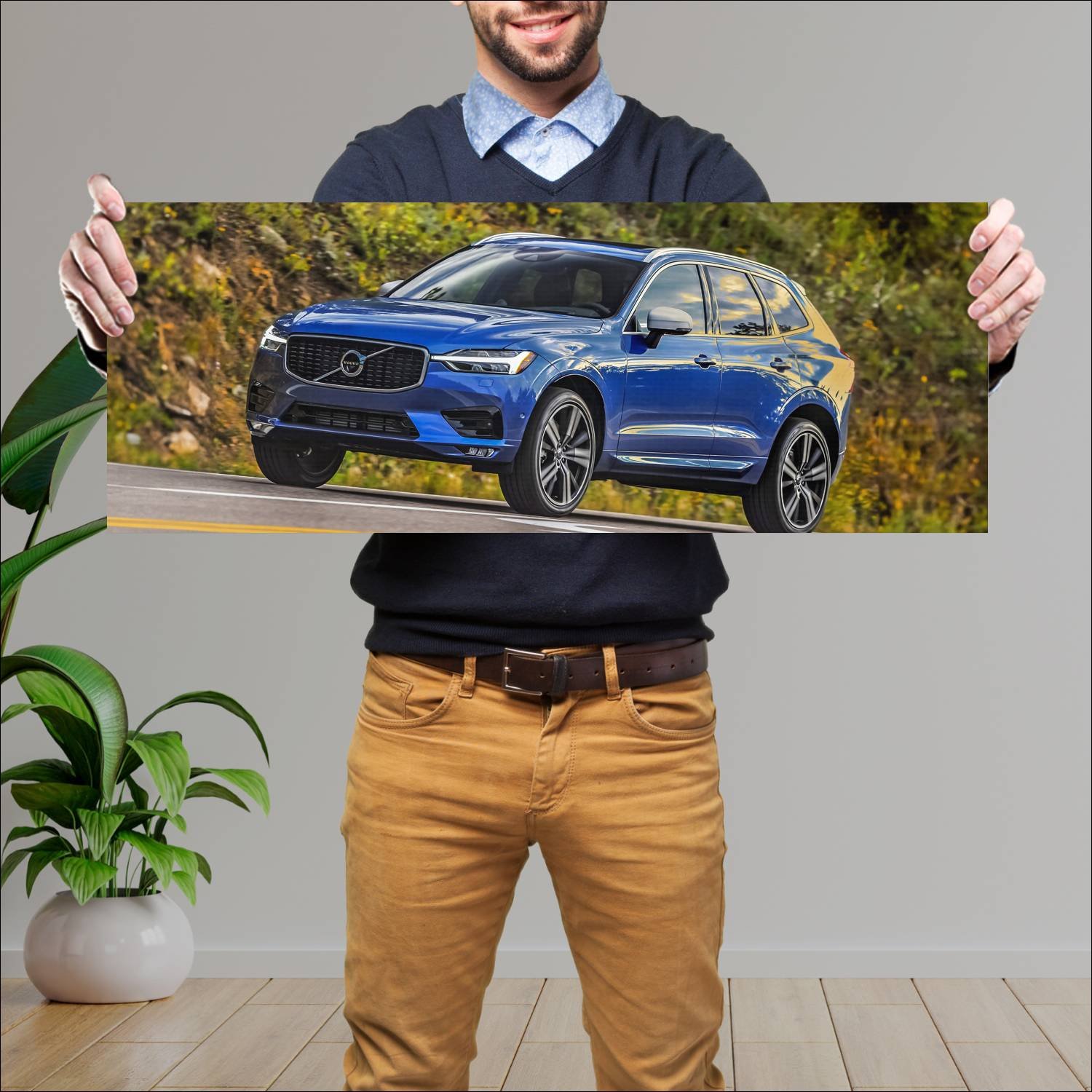 Cuadro grande 30x80cm 2018 volvo xc60 r design us 572 Volvo
