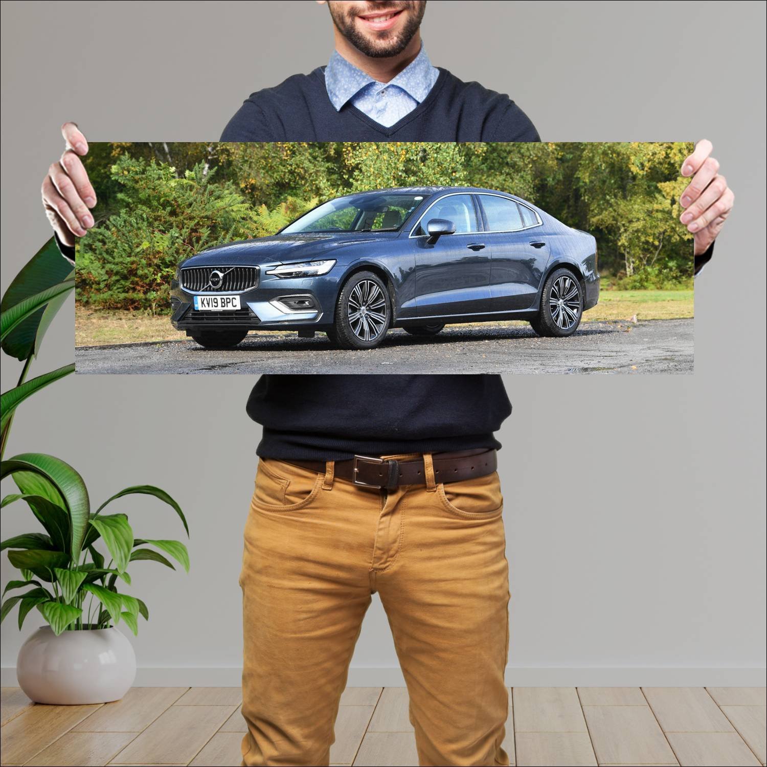Cuadro grande 30x80cm 2019 volvo s60 inscription u 577 Volvo
