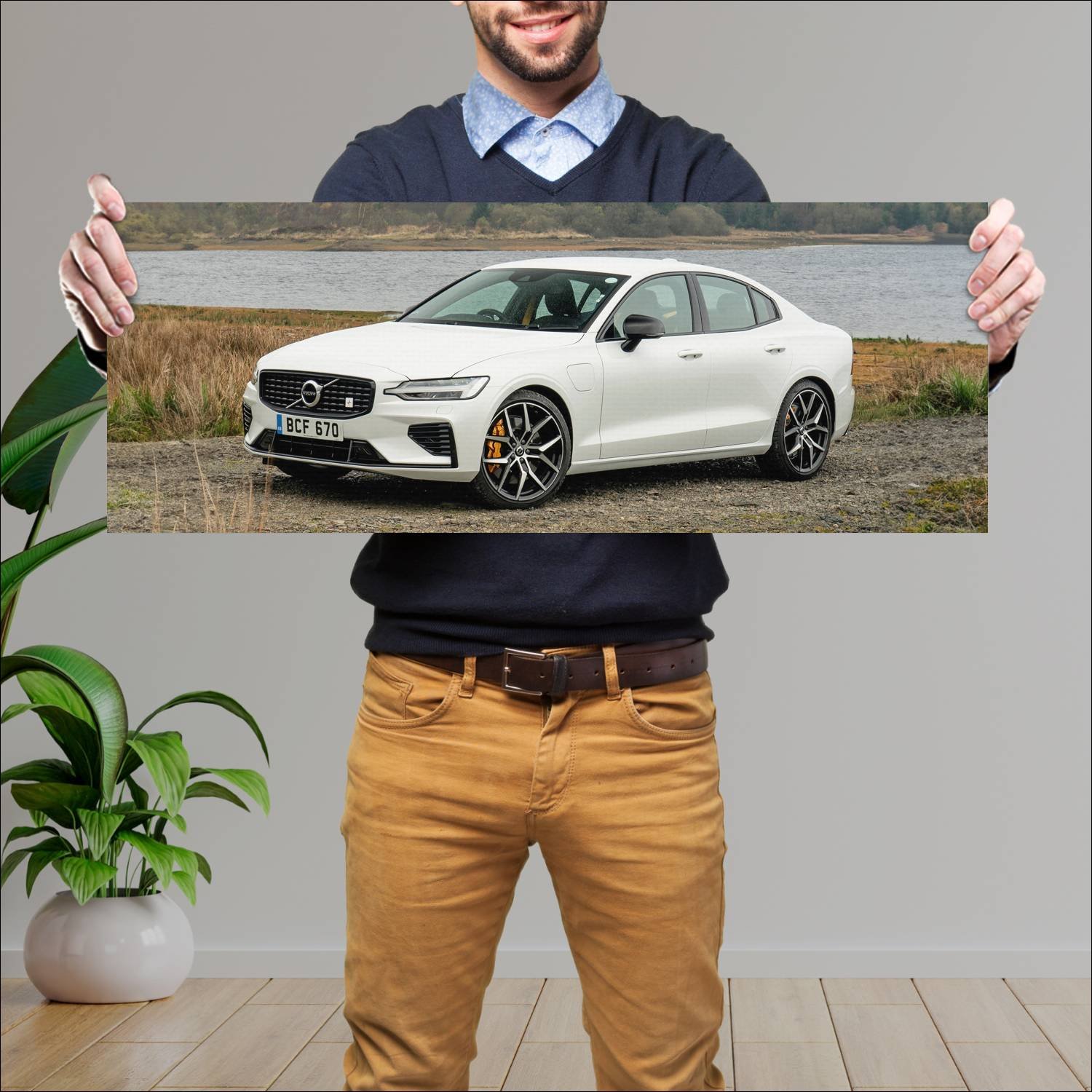 Cuadro grande 30x80cm 2019 volvo s60 polestar engi 580 Volvo