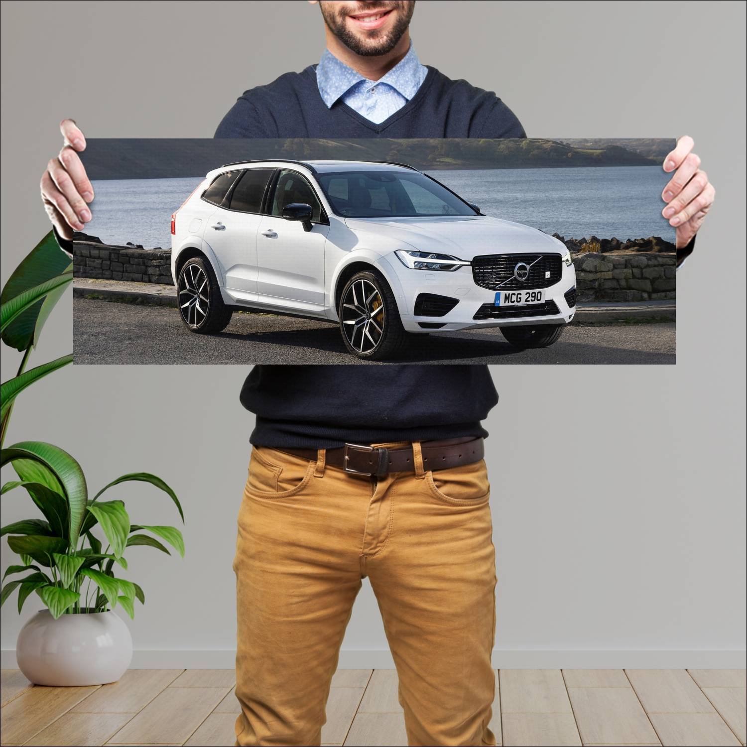 Cuadro grande 30x80cm 2019 volvo xc60 polestar eng 596 Volvo