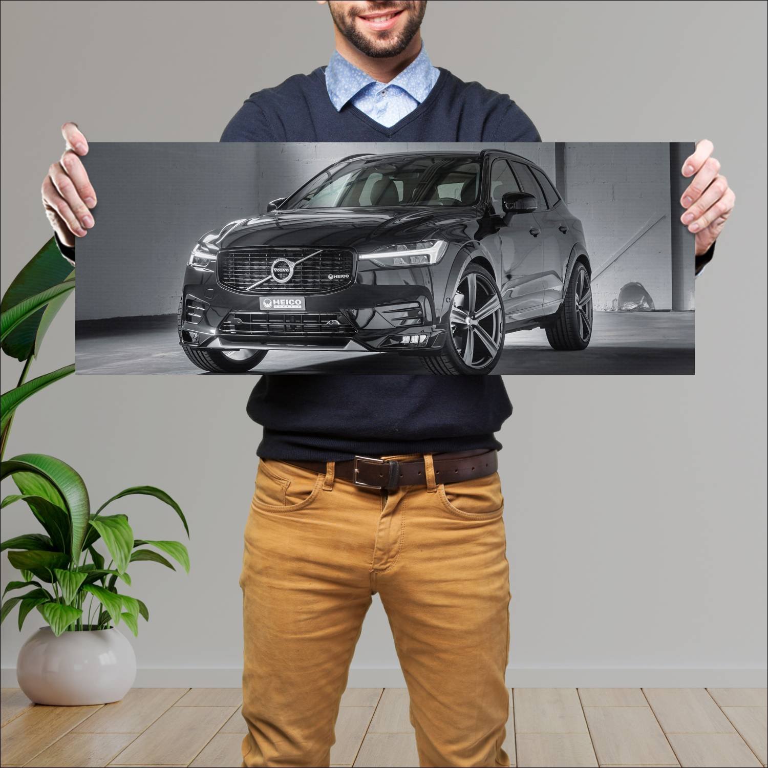 Cuadro grande 30x80cm 2019 volvo xc60 r design mil 598 Volvo