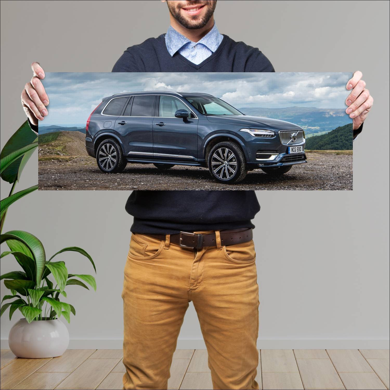 Cuadro grande 30x80cm 2019 volvo xc90 inscription 599 Volvo